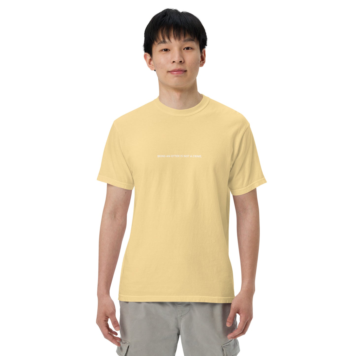 Being an Otter is Not a Crime Men’s garment-dyed heavyweight t-shirt