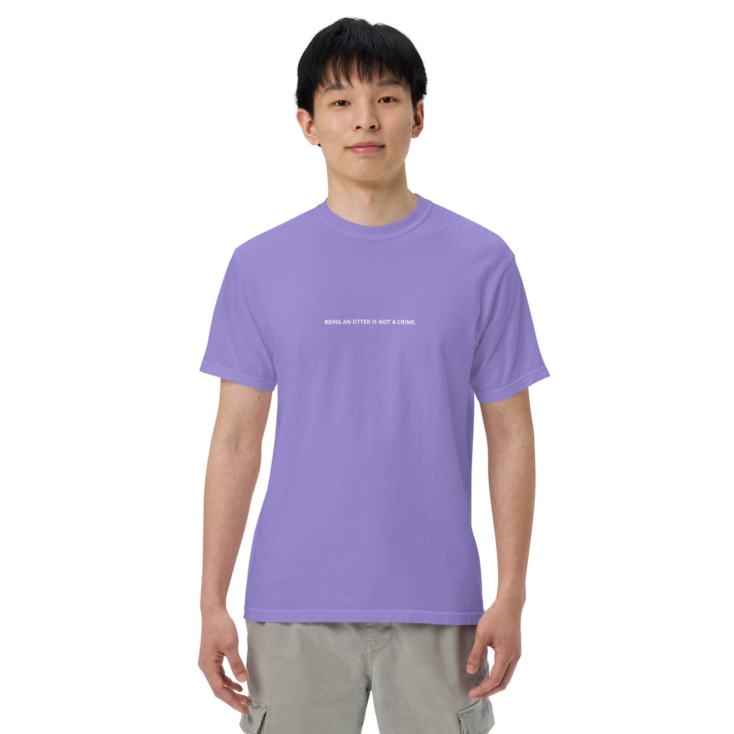Being an Otter is Not a Crime Men’s garment-dyed heavyweight t-shirt