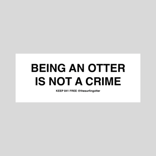 Being an Otter is Not a Crime Sticker (Keep Otter 841 Free)