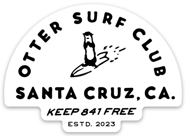 Otter 841 Surf Club Die-cut Sticker