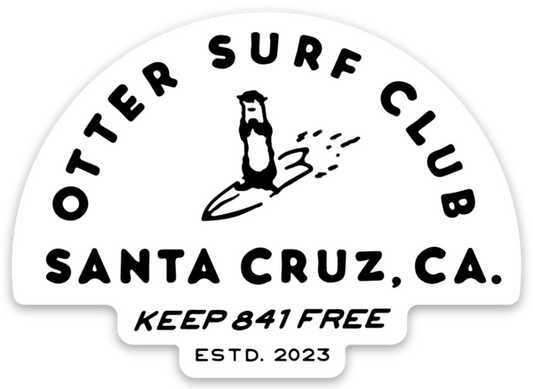 Otter 841 Surf Club Die-cut Sticker