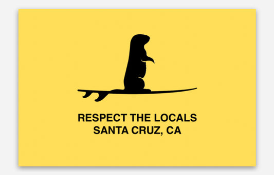 Respect The Locals Flag Sticker