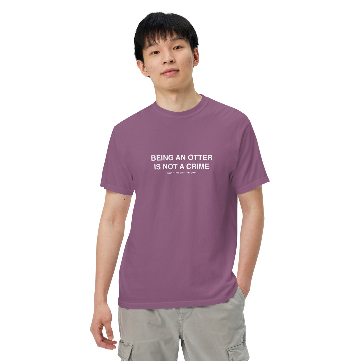 Being an Otter is Not a Crime(Otter 841) garment-dyed heavyweight t-shirt