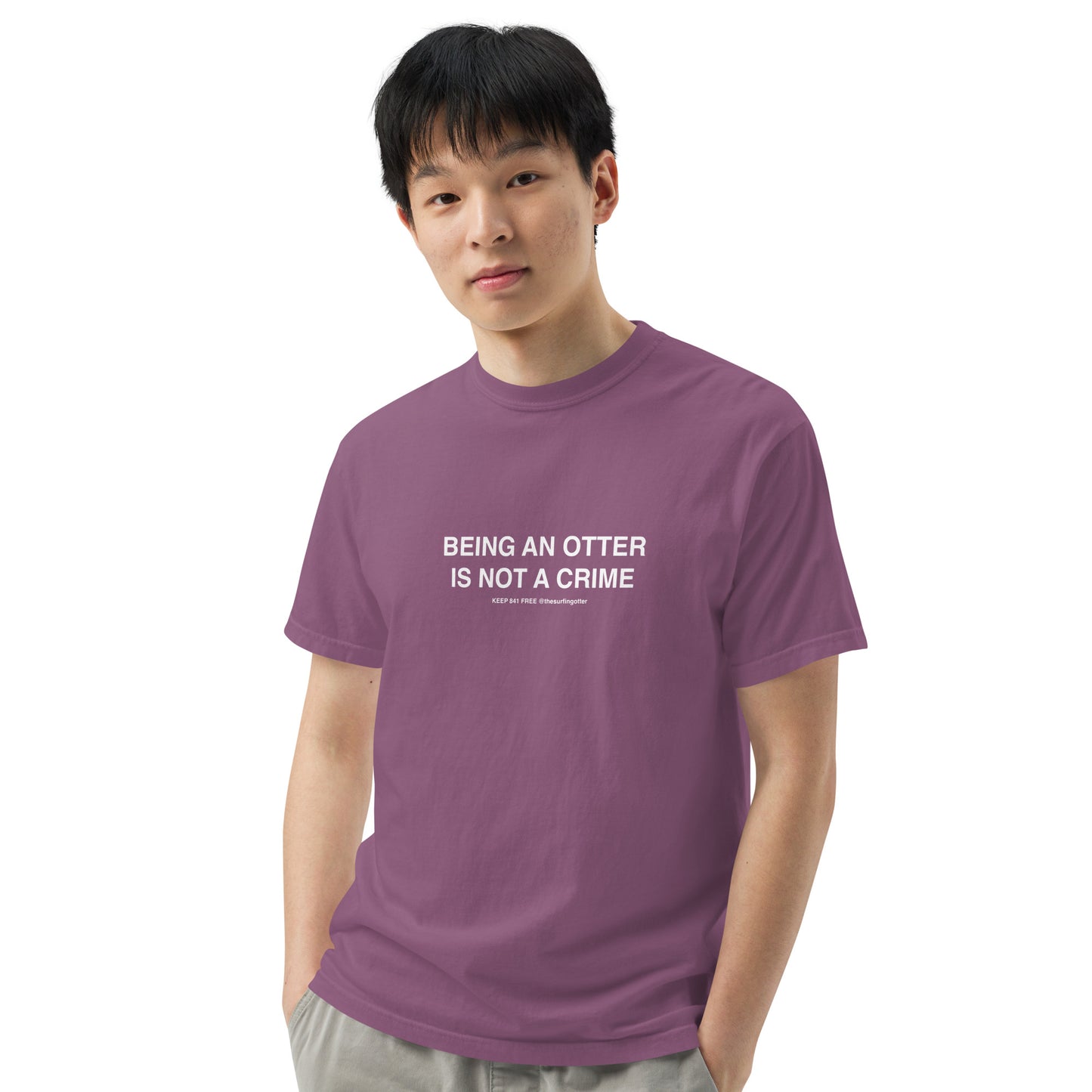 Being an Otter is Not a Crime(Otter 841) garment-dyed heavyweight t-shirt