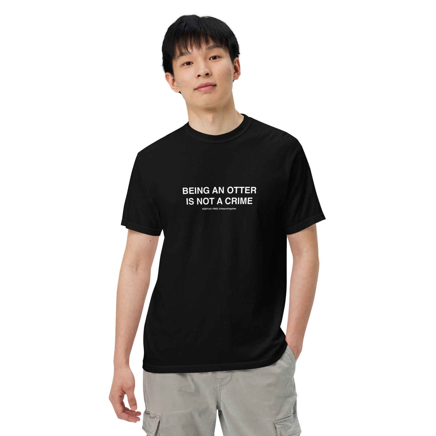 Being an Otter is Not a Crime(Otter 841) garment-dyed heavyweight t-shirt