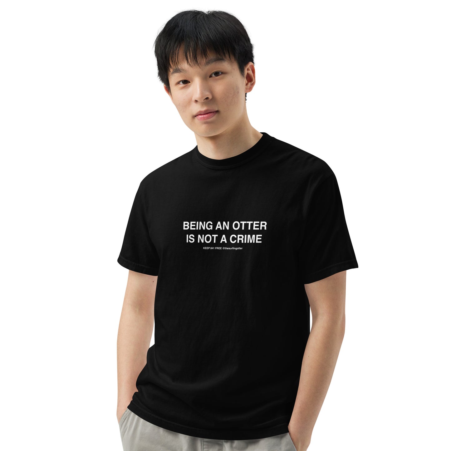 Being an Otter is Not a Crime(Otter 841) garment-dyed heavyweight t-shirt