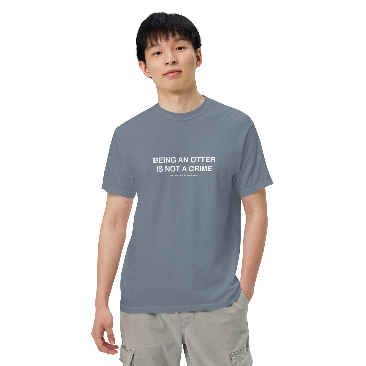 Being an Otter is Not a Crime(Otter 841) garment-dyed heavyweight t-shirt