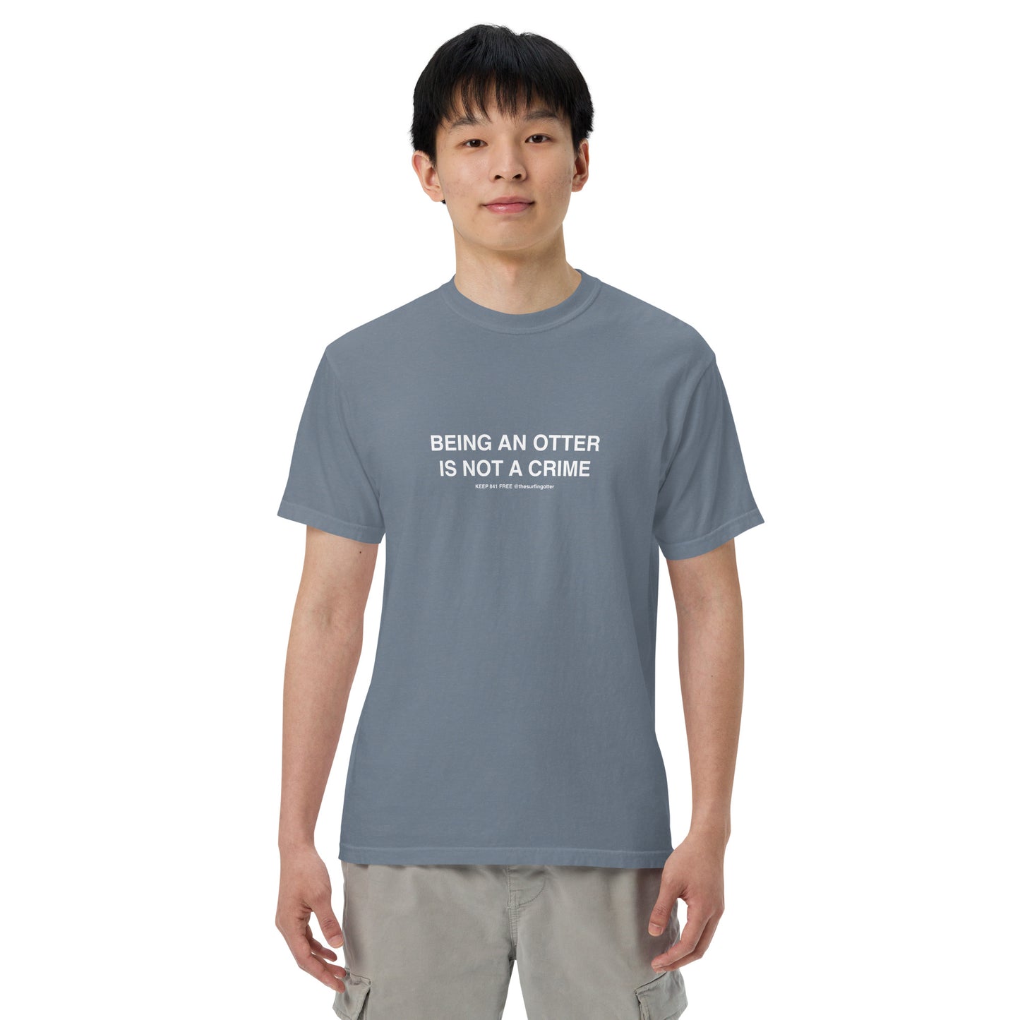 Being an Otter is Not a Crime(Otter 841) garment-dyed heavyweight t-shirt