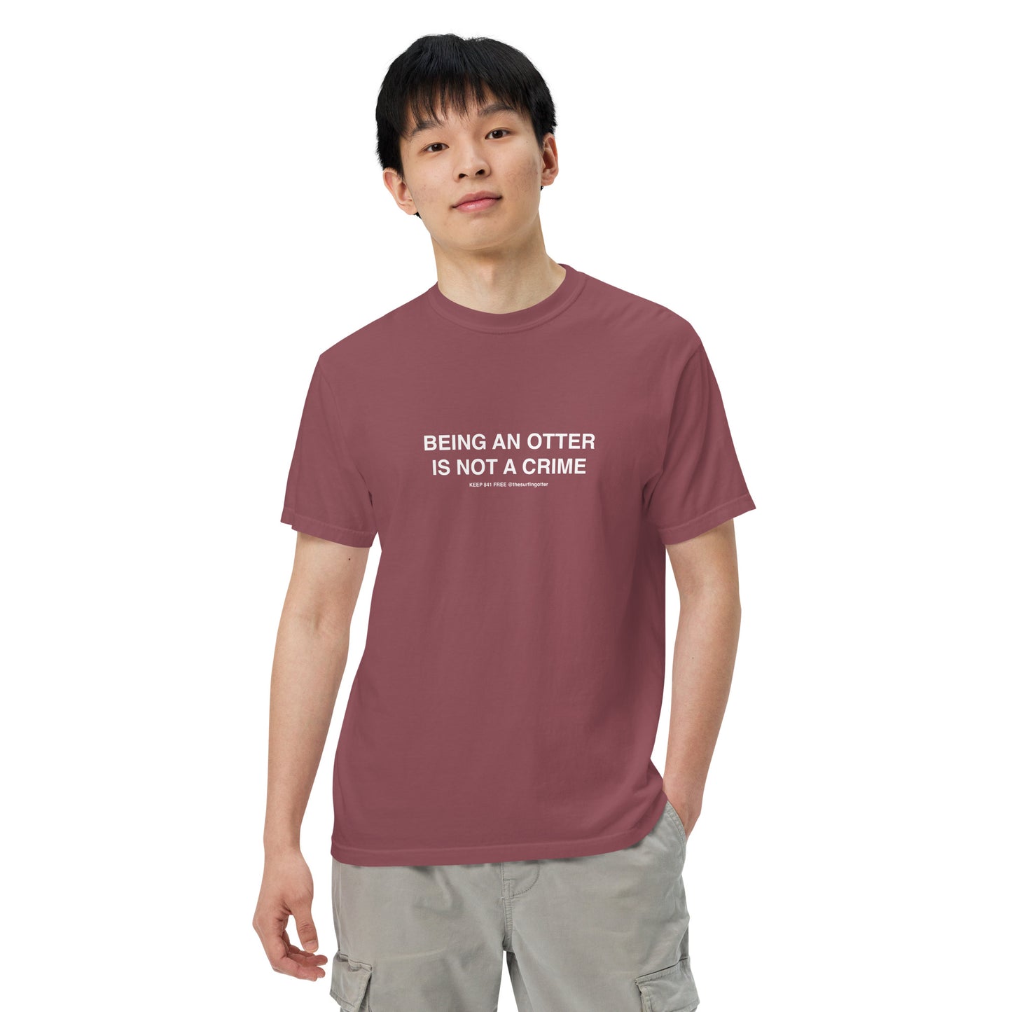 Being an Otter is Not a Crime(Otter 841) garment-dyed heavyweight t-shirt
