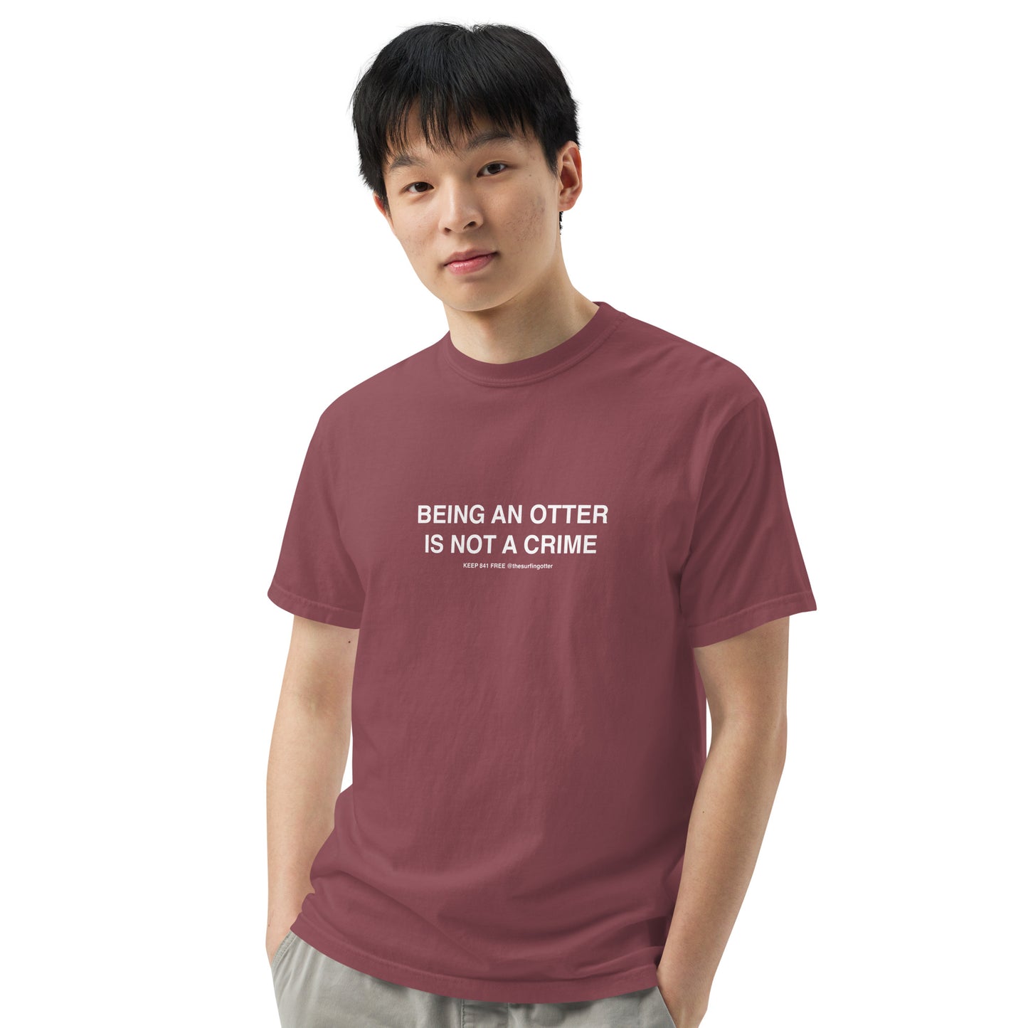 Being an Otter is Not a Crime(Otter 841) garment-dyed heavyweight t-shirt