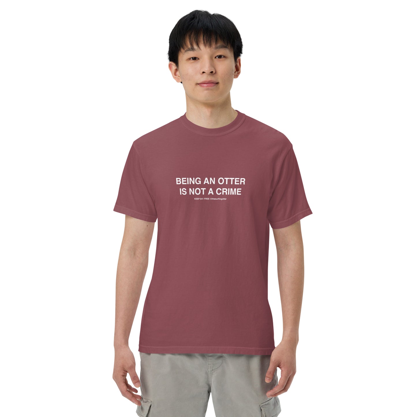Being an Otter is Not a Crime(Otter 841) garment-dyed heavyweight t-shirt