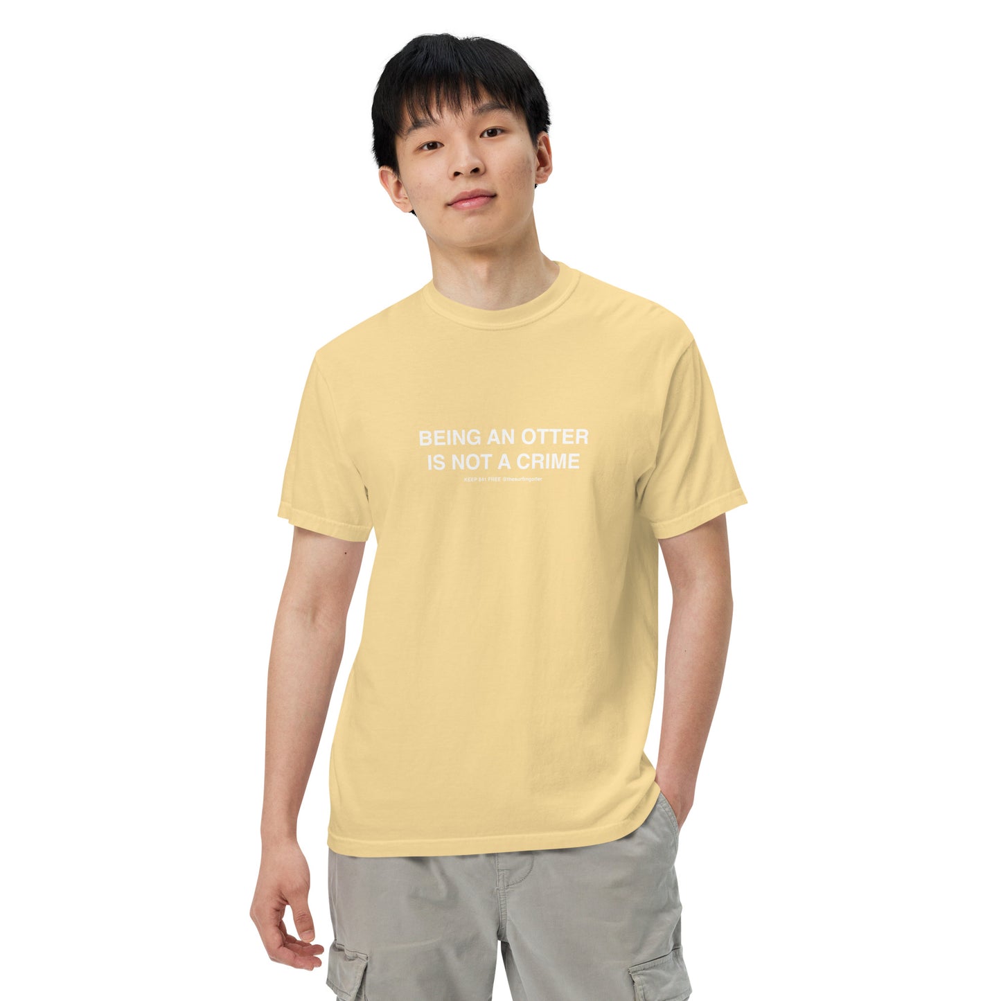 Being an Otter is Not a Crime(Otter 841) garment-dyed heavyweight t-shirt