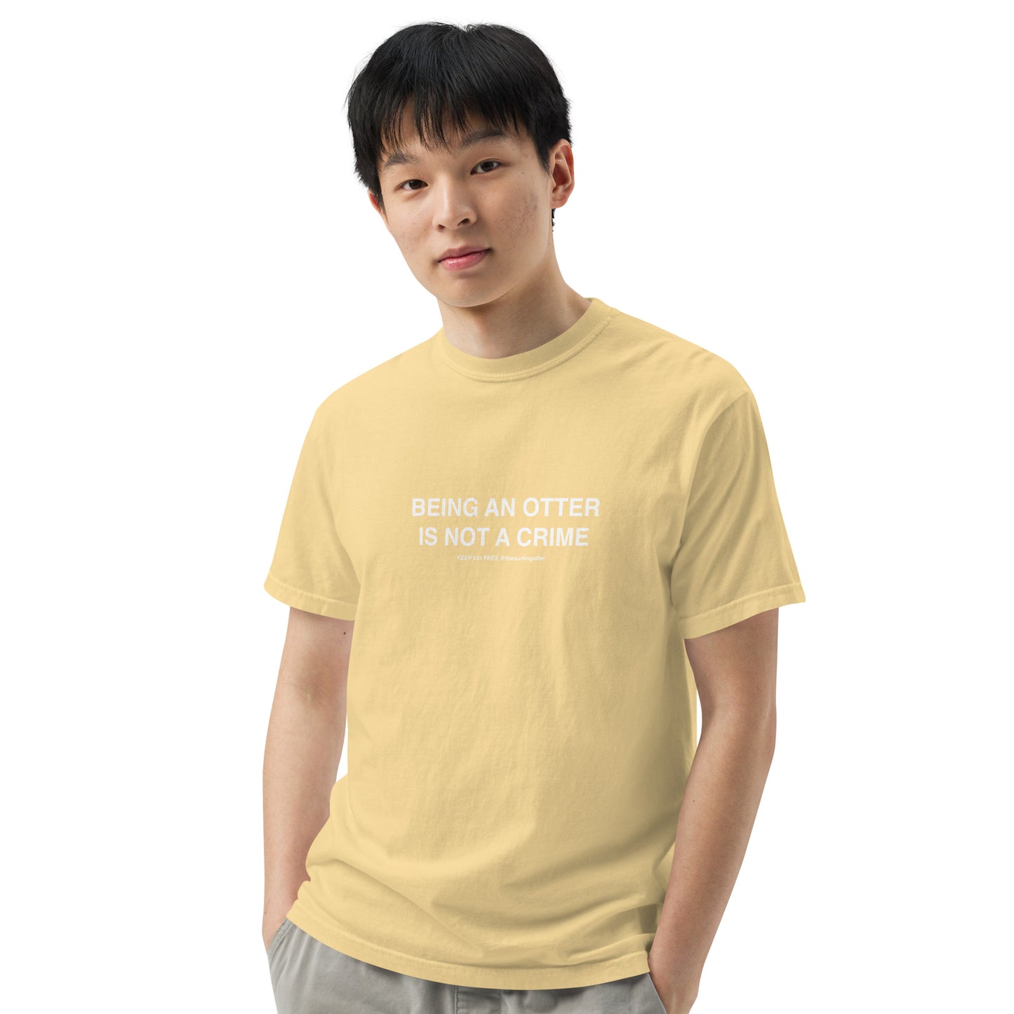 Being an Otter is Not a Crime(Otter 841) garment-dyed heavyweight t-shirt