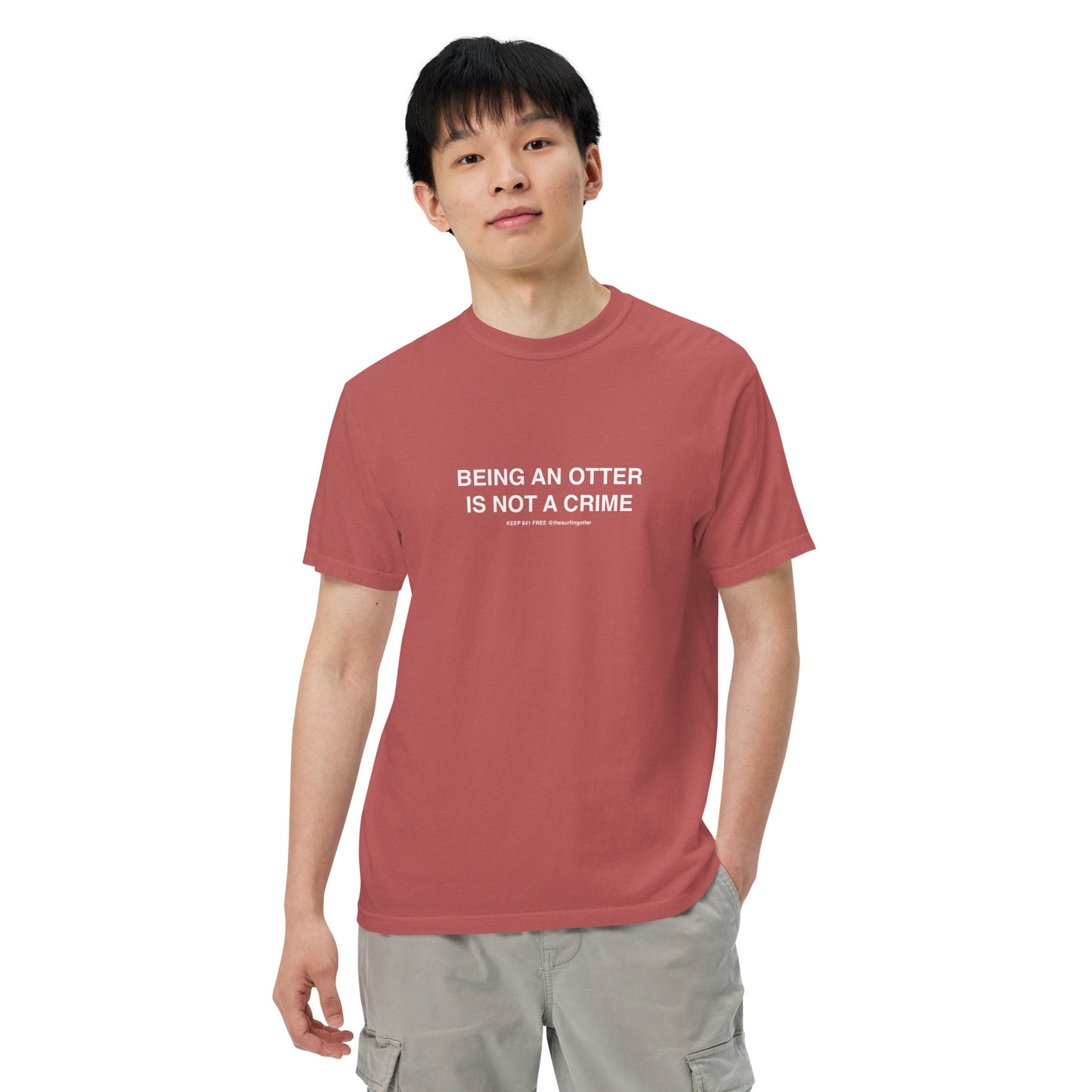 Being an Otter is Not a Crime(Otter 841) garment-dyed heavyweight t-shirt