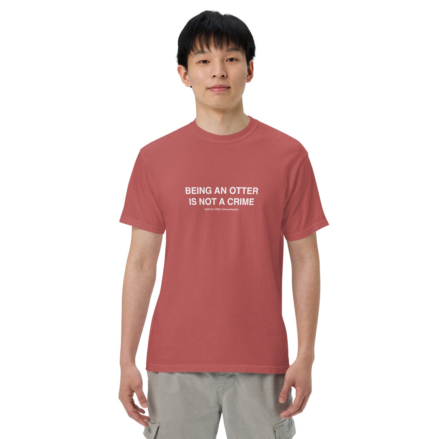 Being an Otter is Not a Crime(Otter 841) garment-dyed heavyweight t-shirt