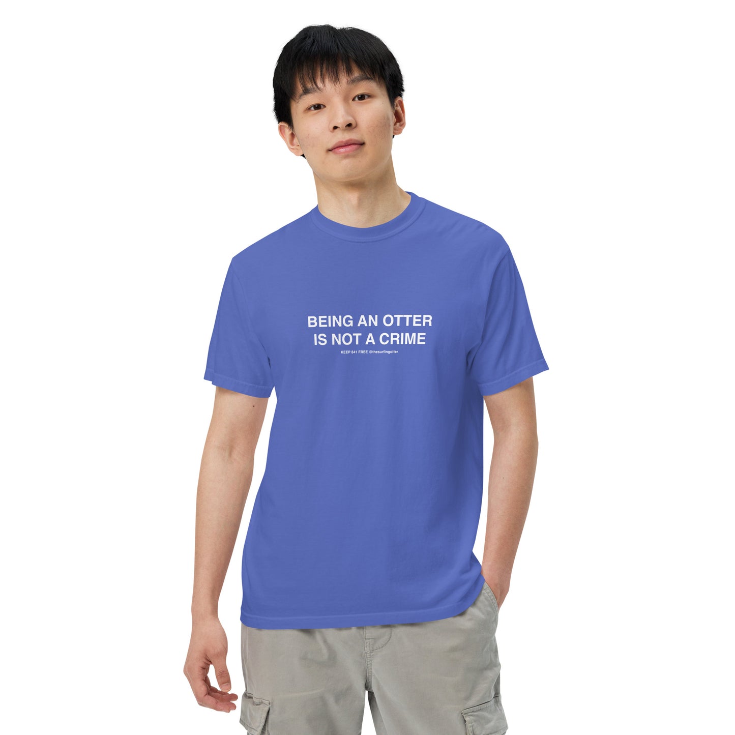Being an Otter is Not a Crime(Otter 841) garment-dyed heavyweight t-shirt