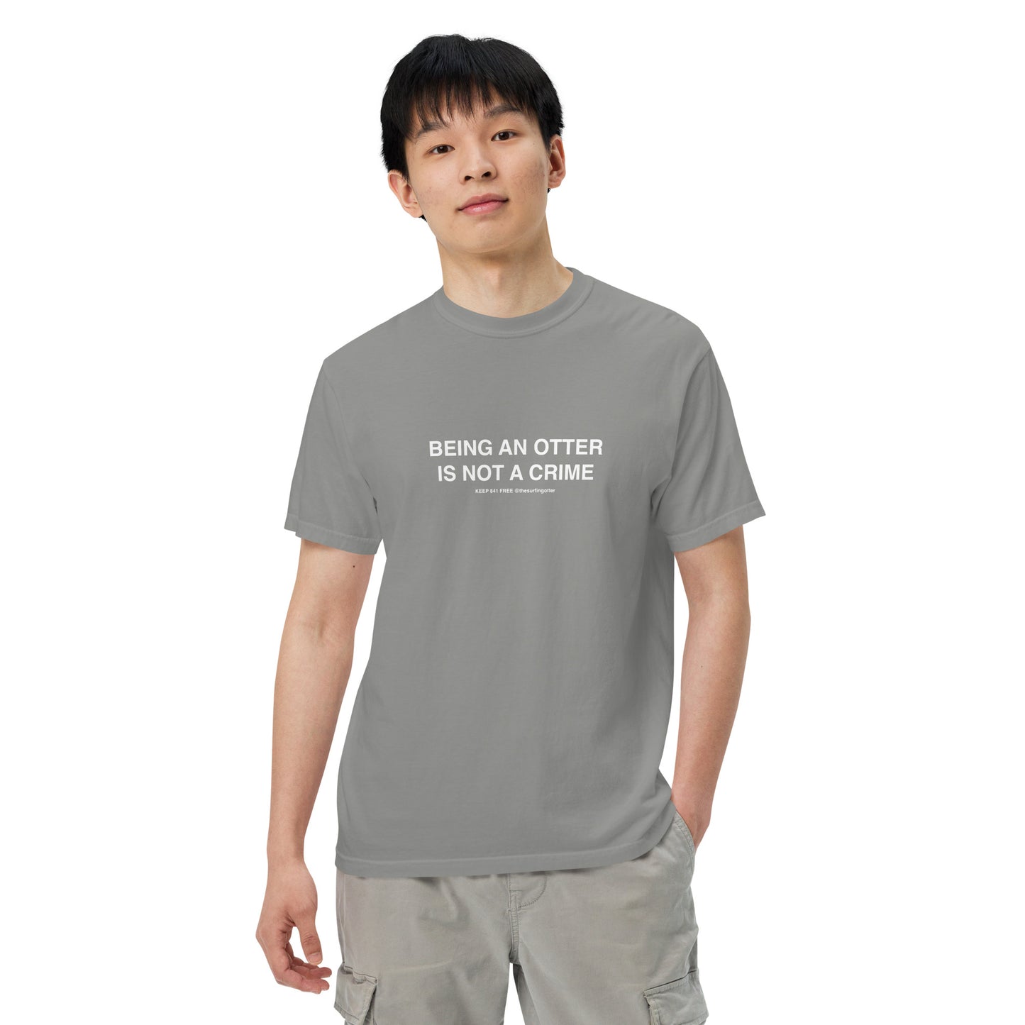 Being an Otter is Not a Crime(Otter 841) garment-dyed heavyweight t-shirt