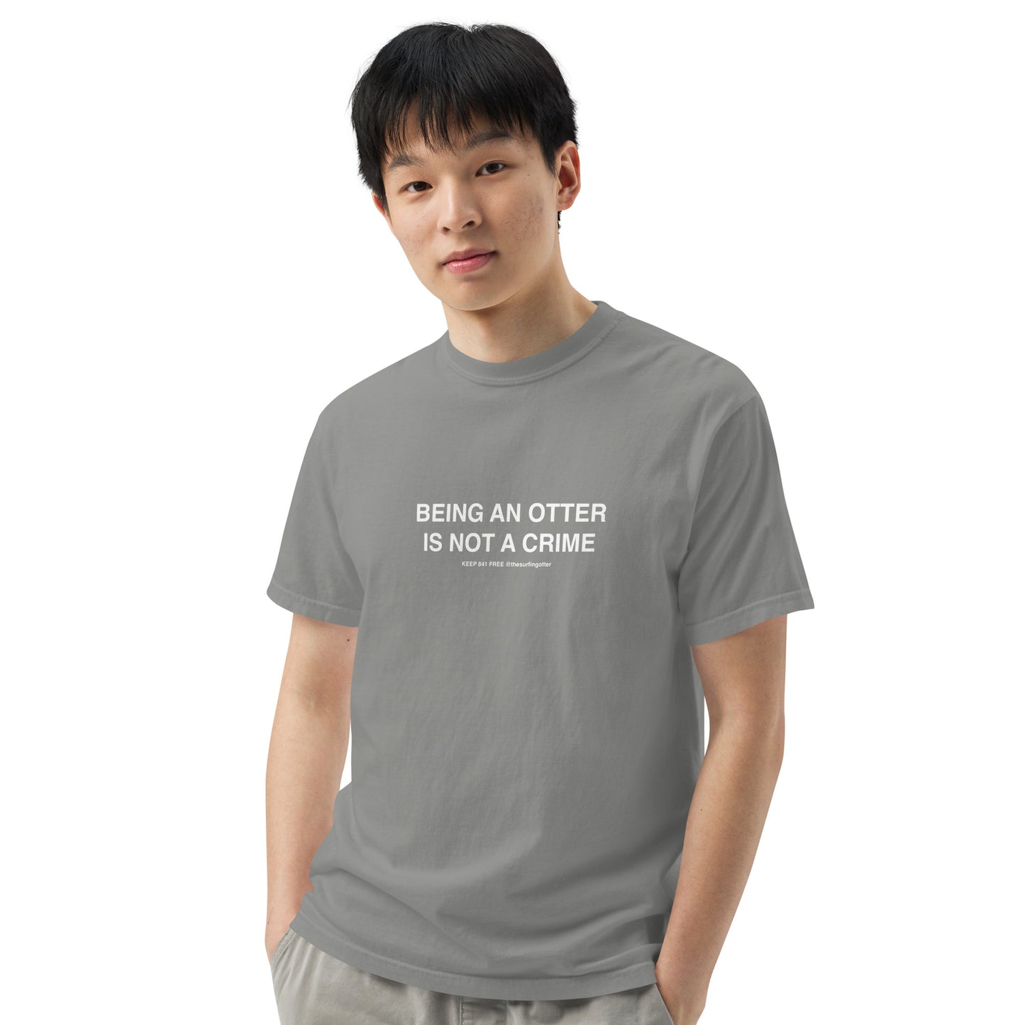 Being an Otter is Not a Crime(Otter 841) garment-dyed heavyweight t-shirt