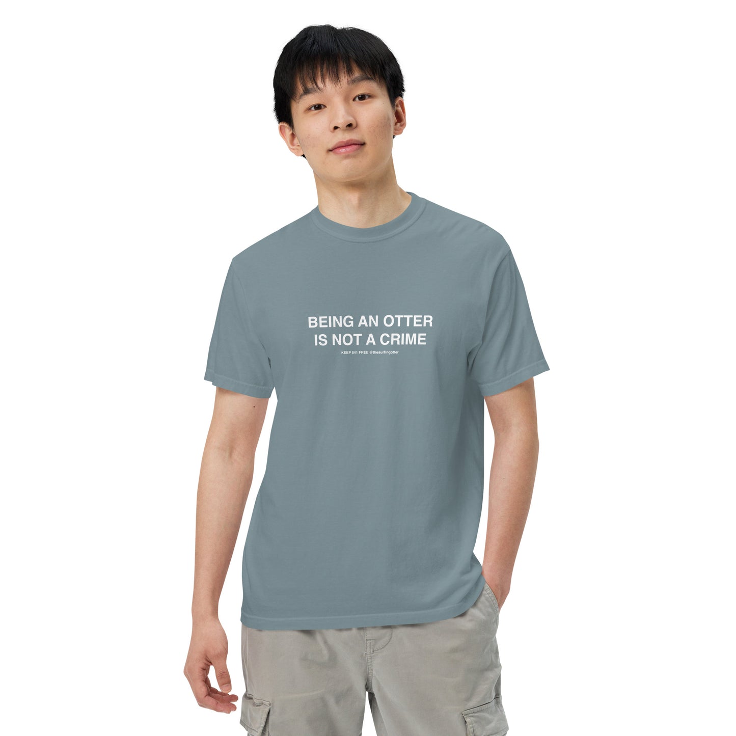 Being an Otter is Not a Crime(Otter 841) garment-dyed heavyweight t-shirt