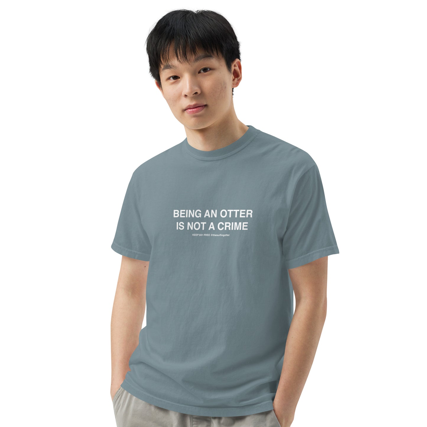 Being an Otter is Not a Crime(Otter 841) garment-dyed heavyweight t-shirt