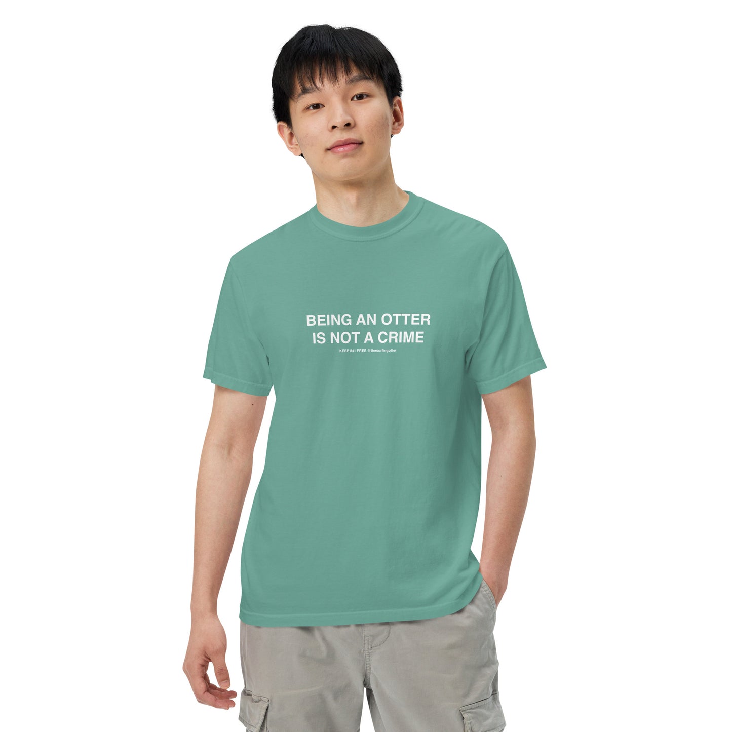 Being an Otter is Not a Crime(Otter 841) garment-dyed heavyweight t-shirt
