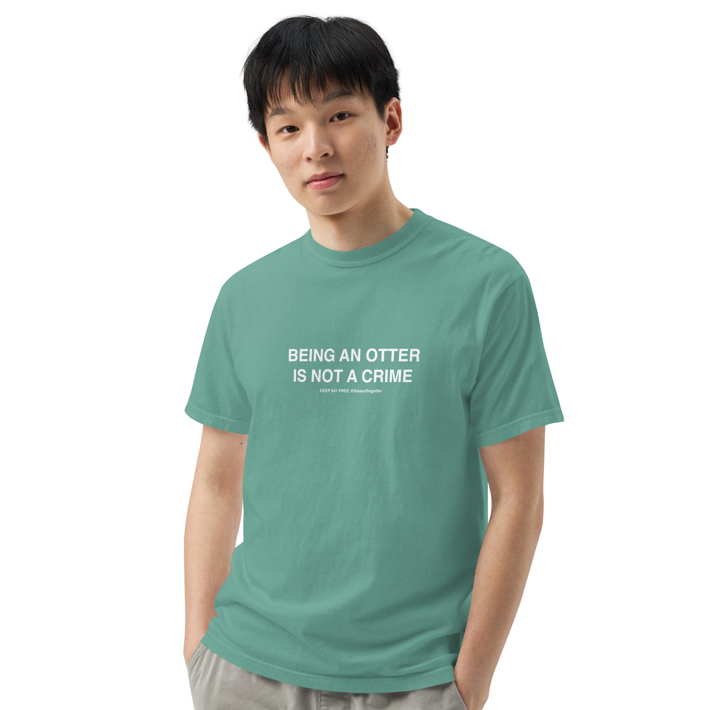 Being an Otter is Not a Crime(Otter 841) garment-dyed heavyweight t-shirt