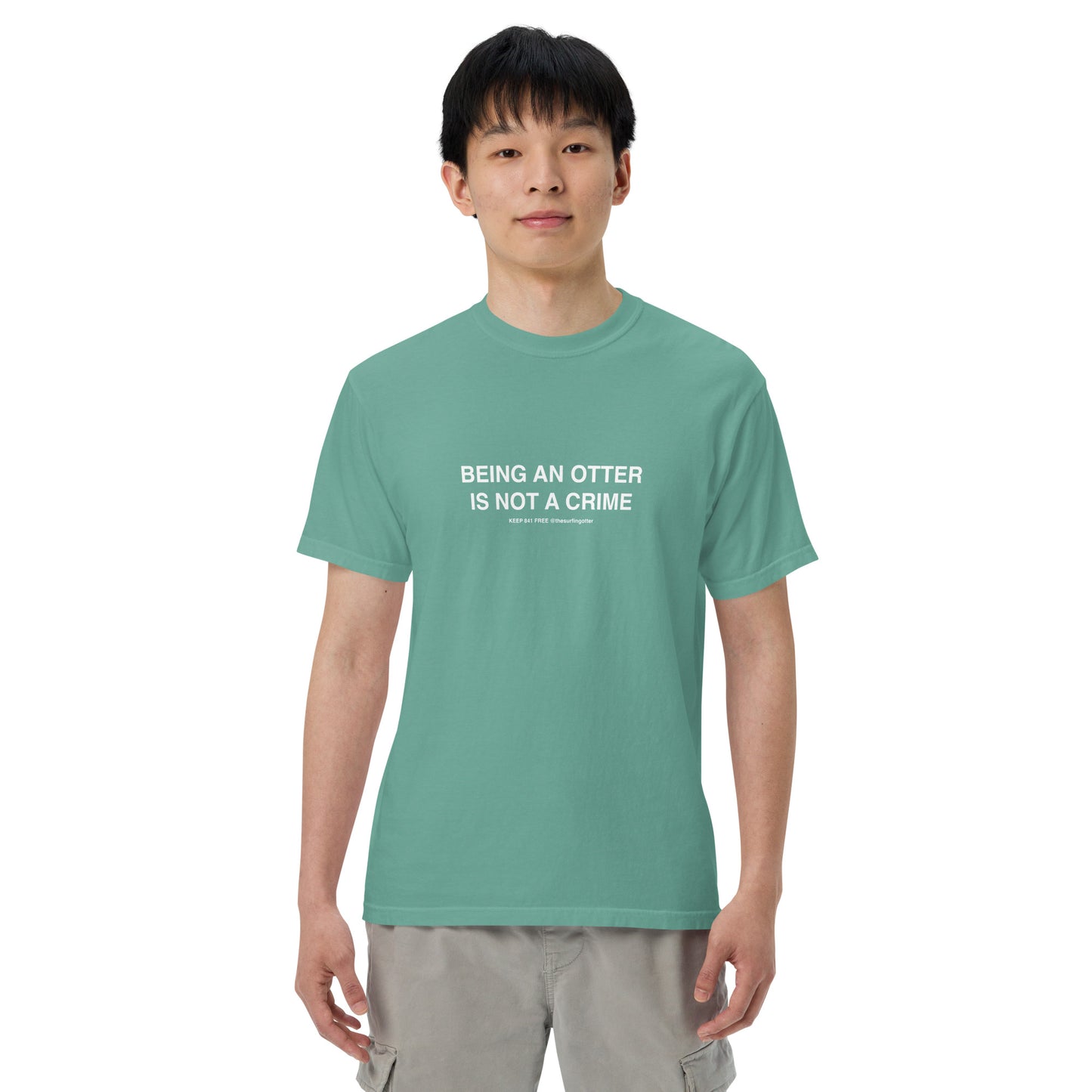 Being an Otter is Not a Crime(Otter 841) garment-dyed heavyweight t-shirt
