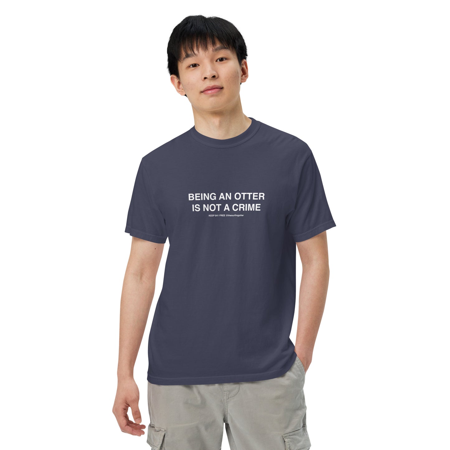 Being an Otter is Not a Crime(Otter 841) garment-dyed heavyweight t-shirt