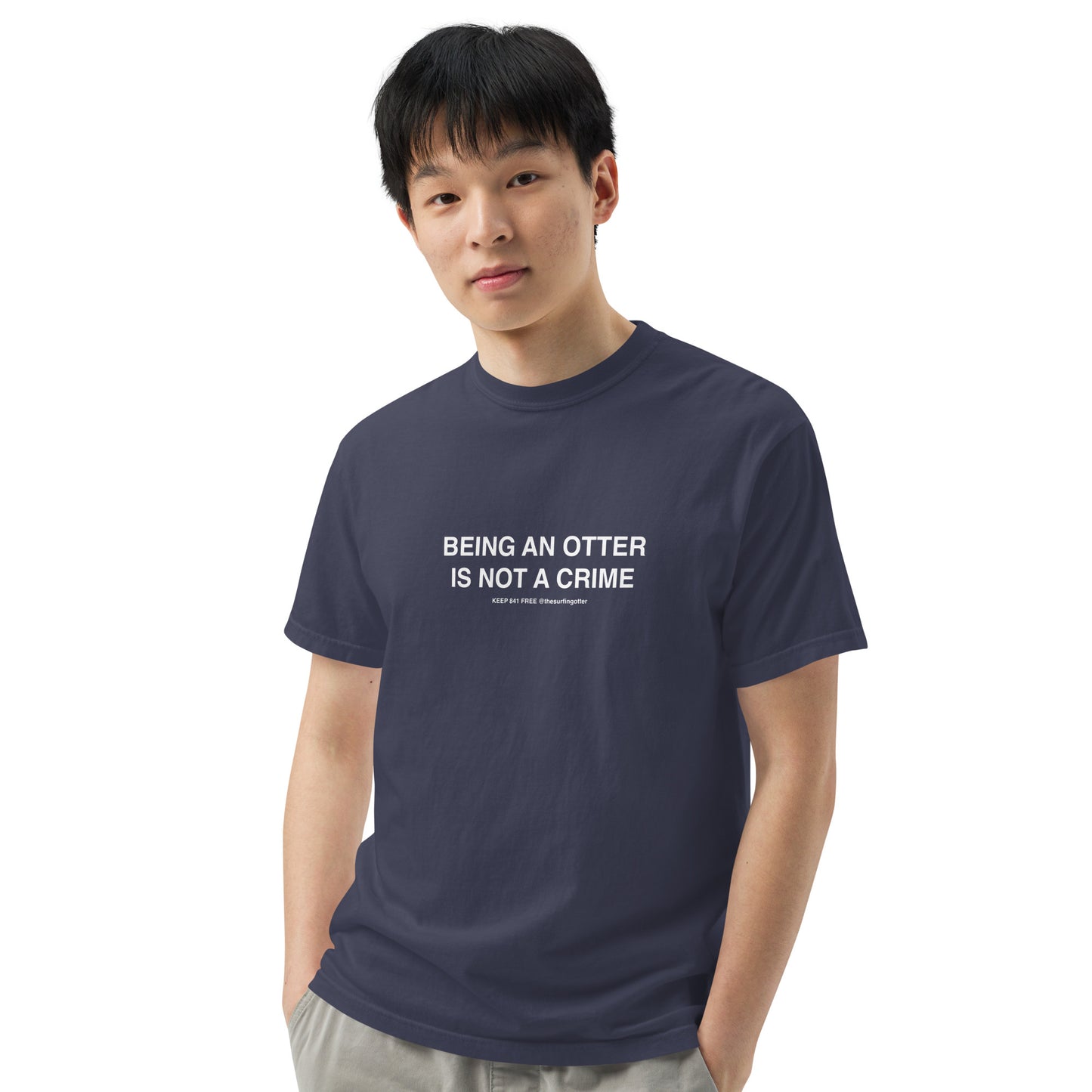 Being an Otter is Not a Crime(Otter 841) garment-dyed heavyweight t-shirt