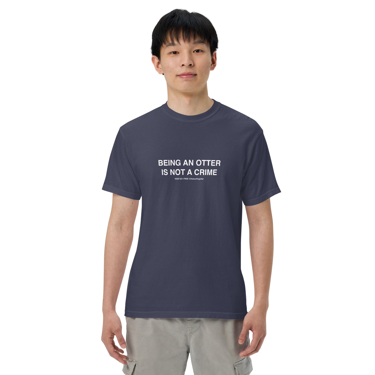 Being an Otter is Not a Crime(Otter 841) garment-dyed heavyweight t-shirt