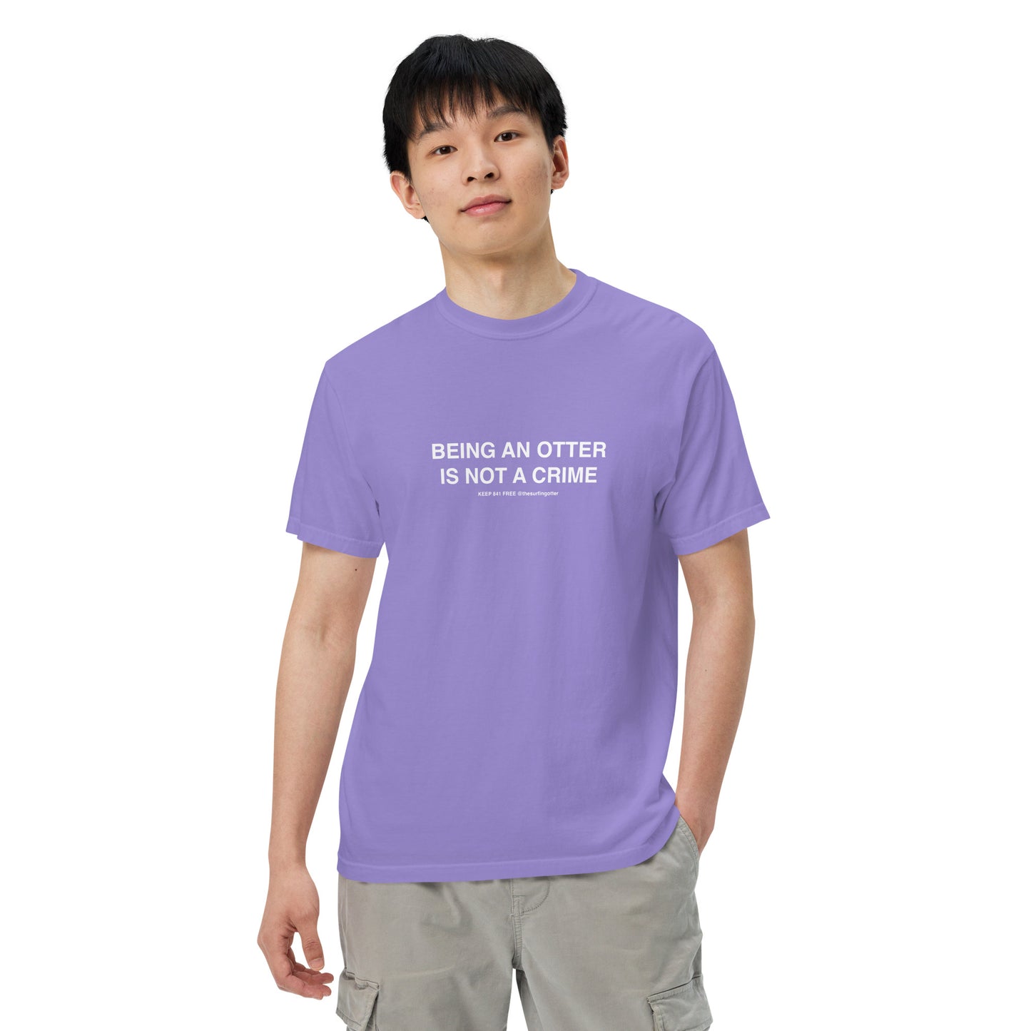Being an Otter is Not a Crime(Otter 841) garment-dyed heavyweight t-shirt