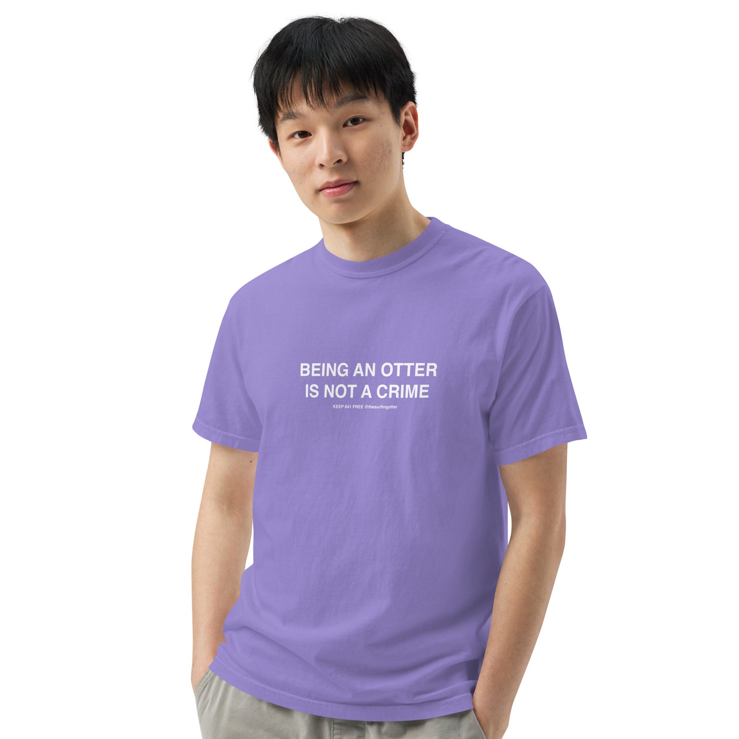 Being an Otter is Not a Crime(Otter 841) garment-dyed heavyweight t-shirt