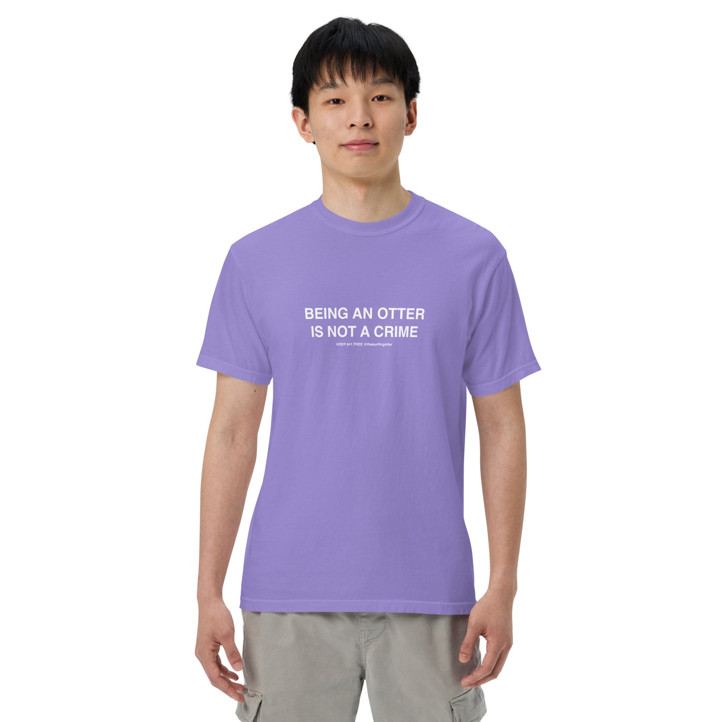 Being an Otter is Not a Crime(Otter 841) garment-dyed heavyweight t-shirt
