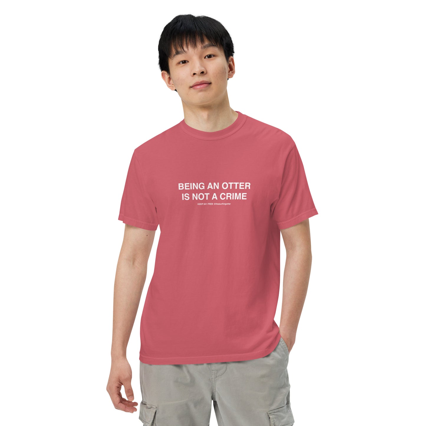 Being an Otter is Not a Crime(Otter 841) garment-dyed heavyweight t-shirt