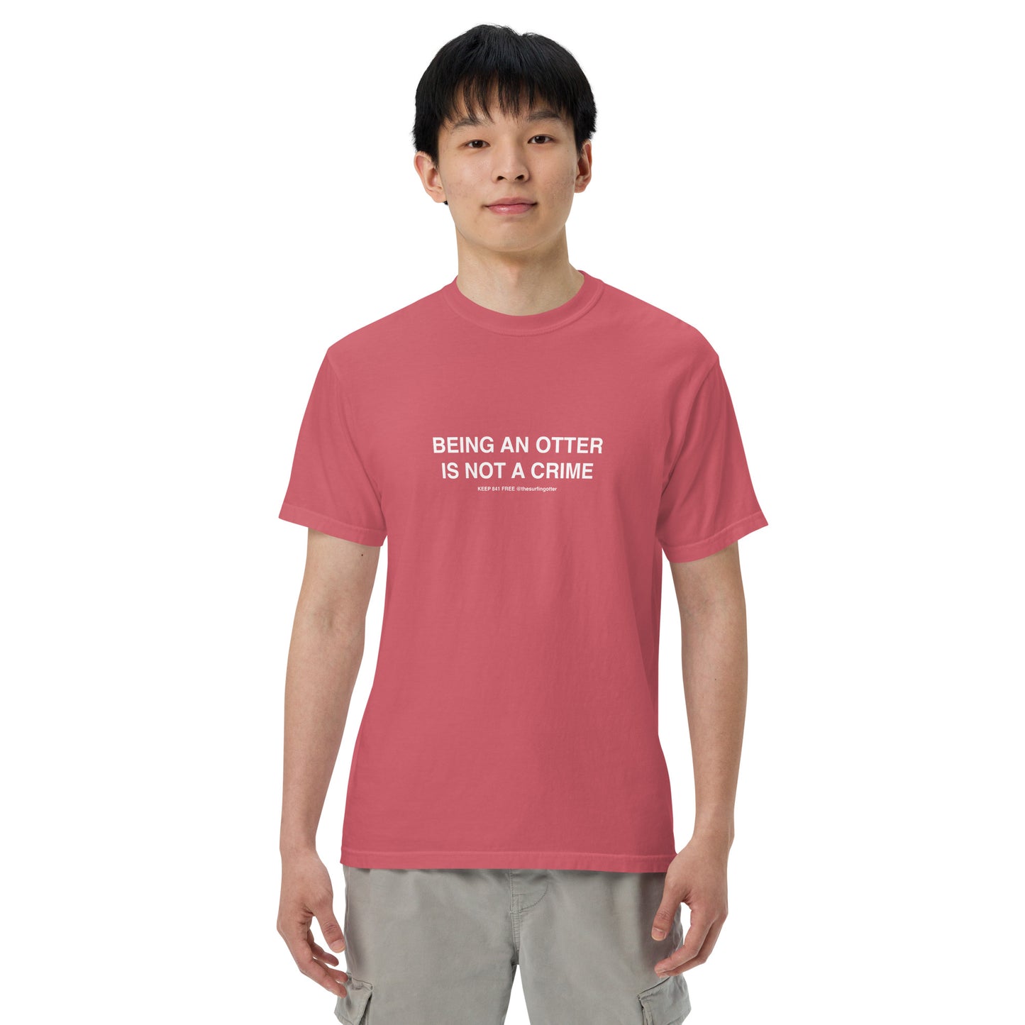 Being an Otter is Not a Crime(Otter 841) garment-dyed heavyweight t-shirt